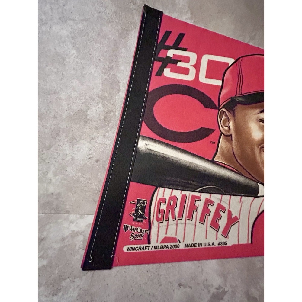 Ken Griffey Jr Cincinnati Reds MLB Vintage 2000 Wincraft 30" Pennant Design #335 - Picture 3 of 5